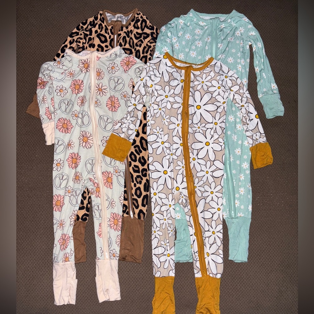 Lot of 4 Bamboo Zippies 18-24mo